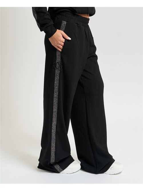 Pantaloni donna Gaelle Paris A Palazzo Con Bandine GAELLE PARIS | GAABW07601NE01